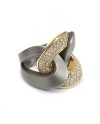 Anteo Magnifica Ring in Titanium and Gold with Diamonds