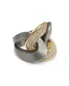 Bague Anteo Magnifica en Titane et Or avec Diamants