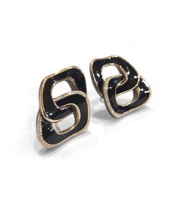 Anteo Magnifica Earrings in Titanium and Gold with Diamonds