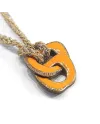 Collana Anteo Magnifica Albicocca in Titanio e Oro con Diamanti Brown