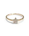 Bague Crivelli en or rose avec pavé de diamants étoiles
