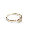 Bague Crivelli en or rose avec pavé de diamants étoiles