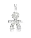 Le Bebé Maschietto pendant in white gold and diamonds with gold chain