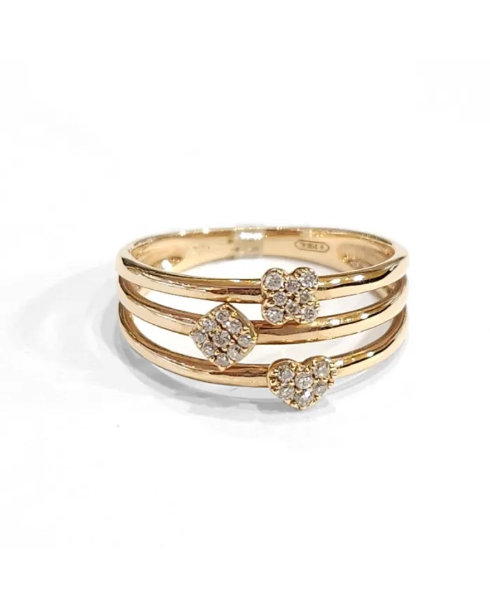 Crivelli Ring in Rose Gold with Diamond Pavé and Symbols