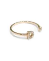 Anello Aperto Crivelli in Oro Rosa con Diamanti e Lettera "D"