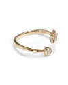 Bague ouverte Crivelli en or rose avec diamants et étoile