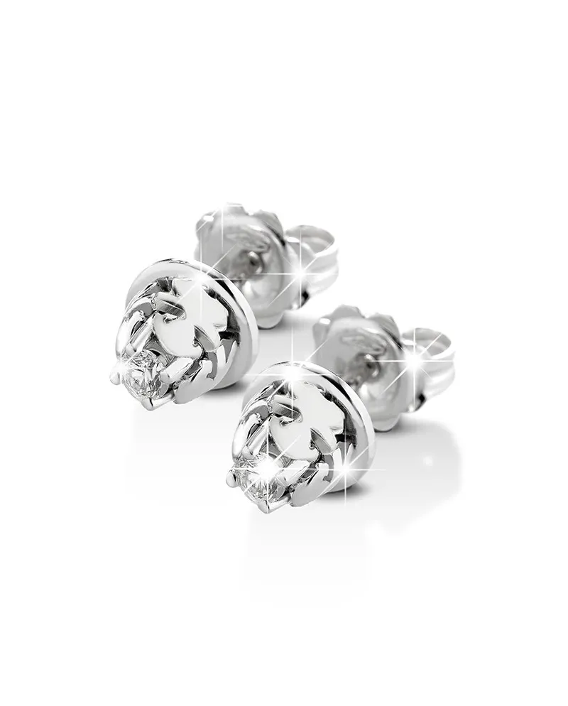 Le Bebé white gold basket earrings with baby girl and diamonds Le Bebé white gold basket earrings with baby girl and diamonds