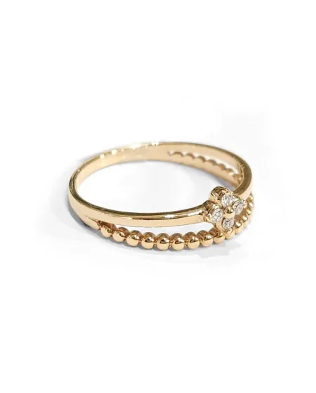 Bague Crivelli en or rose avec diamants