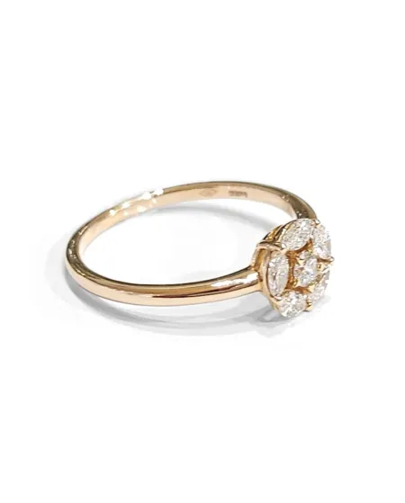 Crivelli Ring in Rose Gold with Diamonds