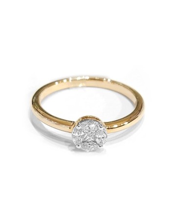 Bague Crivelli en or rose avec diamants