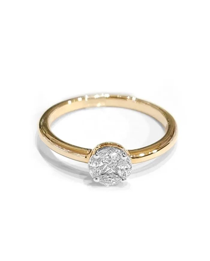 Bague Crivelli en or rose avec diamants