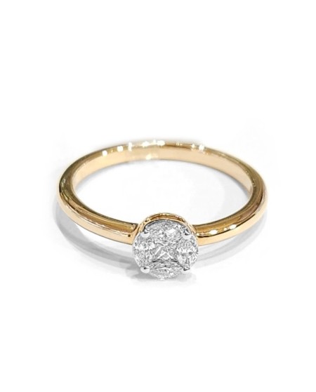 Anello Crivelli in Oro Rosa con Diamanti