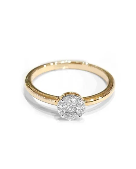 Bague Crivelli en or rose avec diamants