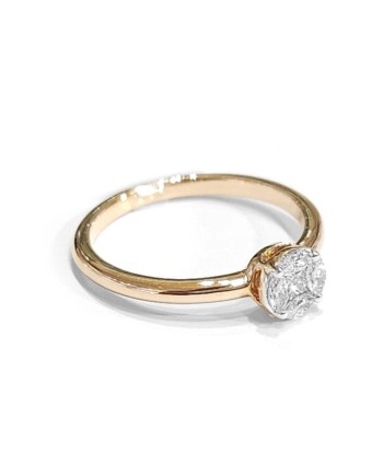 Bague Crivelli en or rose avec diamants