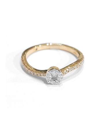 Bague Crivelli en or rose avec diamants