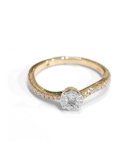 Anello Crivelli in Oro Rosa con Diamanti