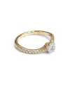 Bague Crivelli en or rose avec diamants