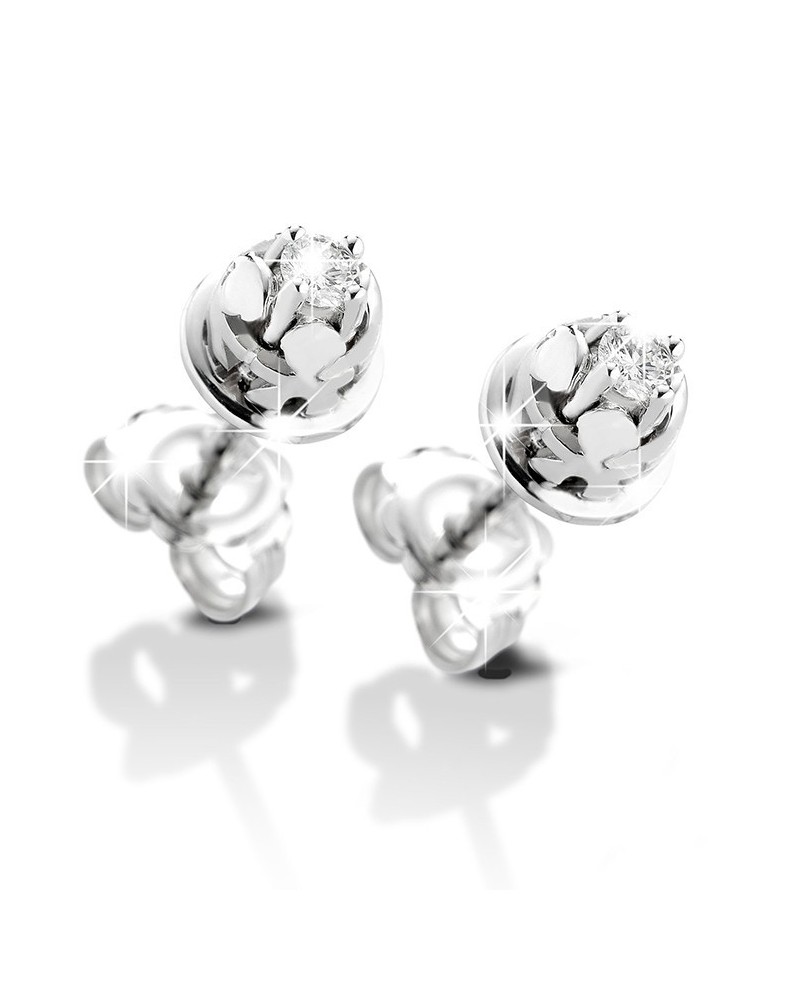 Le Bebé white gold and diamond earrings for boys LBB 237