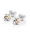 Le Bebé earrings in white gold and rose gold and diamonds for girls