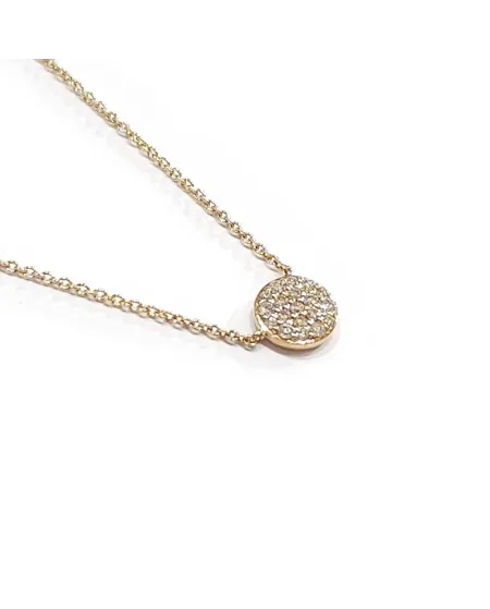 Collier Crivelli en or rose avec pavé de diamants