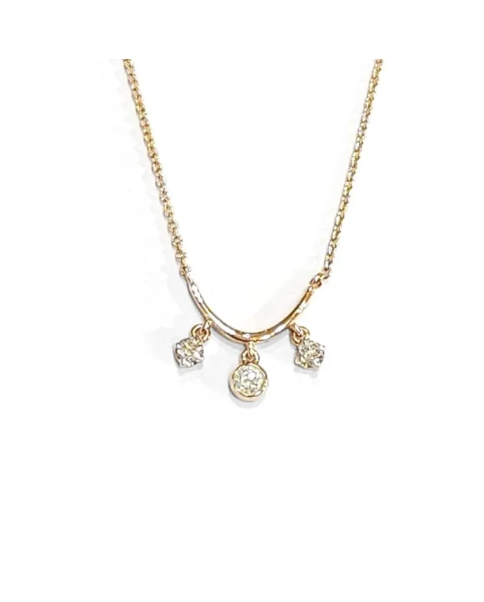 Collier Crivelli en or rose avec diamants blancs