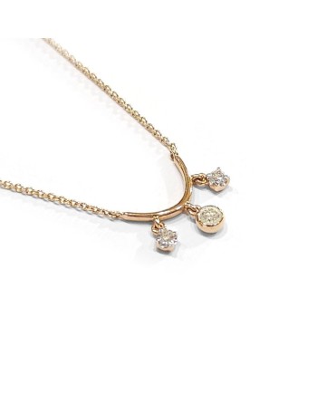 Crivelli Necklace in Rose Gold with White Diamonds