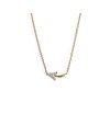 Crivelli Rose Gold Necklace with Arrow White Diamonds