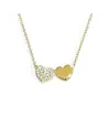 Crivelli Necklace in Yellow Gold with Hearts and White Diamonds