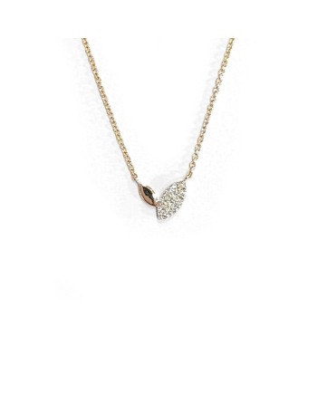 Collana Crivelli in Oro Rosa con Pavé di Diamanti Bianchi