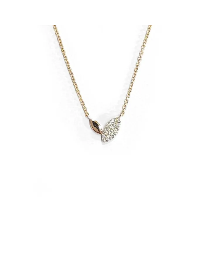 Collana Crivelli in Oro Rosa con Pavé di Diamanti Bianchi