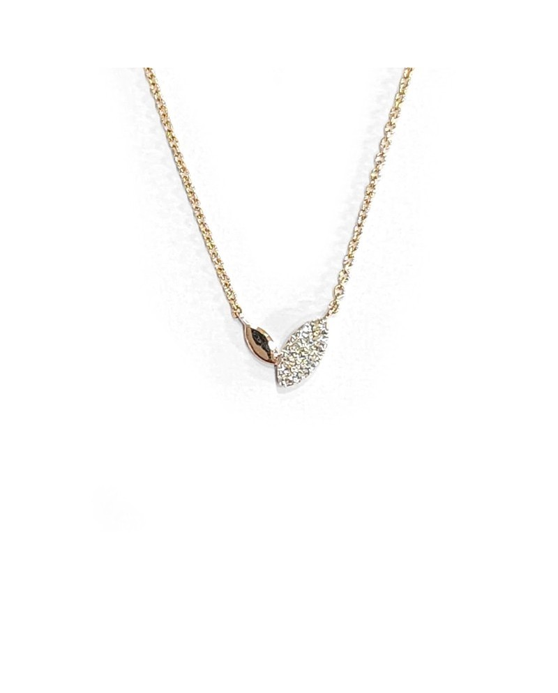 Crivelli Necklace in Rose Gold with White Diamond Pavé