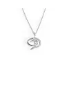 Crivelli Necklace in White Gold with Diamonds Letter "D"