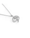 Collana Crivelli in Oro Bianco con Diamanti Lettera "D" Corsivo
