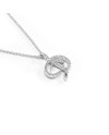 Crivelli Necklace in White Gold with Diamonds Letter "D"