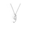 Collier Crivelli en Or Blanc avec Diamants Lettre "I"