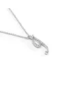 Crivelli Necklace in White Gold with Diamonds Letter "I"