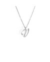 Crivelli Necklace in White Gold with Diamonds Letter "V"
