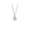 Crivelli Necklace in White Gold with Diamonds Letter "B"