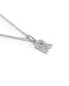 Crivelli Necklace in White Gold with Diamonds Letter "R"