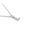 Collier Crivelli en Or Blanc avec Diamants Lettre "L"