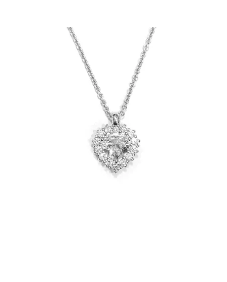 Crivelli Choker in White Gold with Diamonds and Heart Diamond