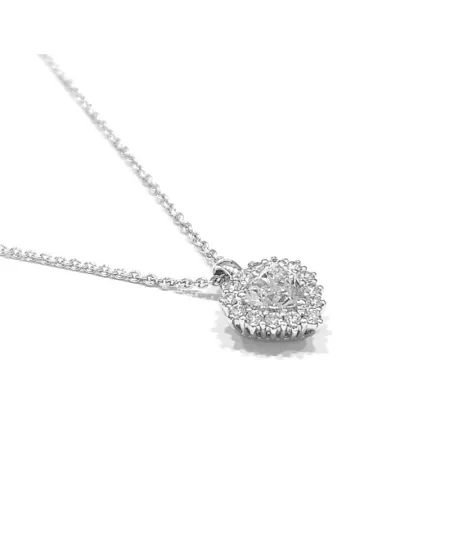 Crivelli Choker in White Gold with Diamonds and Heart Diamond