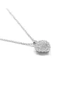 Girocollo Crivelli in Oro Bianco con Diamanti e Diamante Cuore