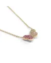 Collana Crivelli in Oro Rosa con Farfalla di Diamanti e Zaffiri