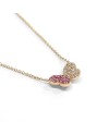 Crivelli Necklace in Rose Gold with Diamond and Sapphire Butterfly