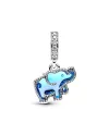 Pandora Charm Pendentif Éléphant Bleu Verre de Murano