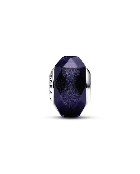 Charm en verre de Murano nuit étoilée bleue Pandora