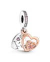 Charm pendentif cœurs entrelacés et famille Pandora