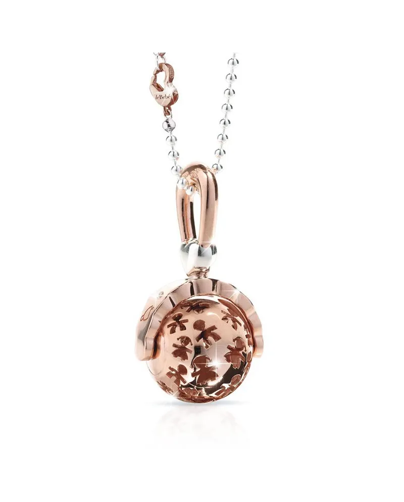 sonaglino le Bebé suonamore in argento placcato oro rosa e diamante