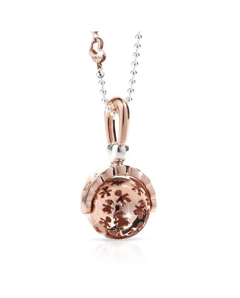 Hochet Le Bebé Suonamore en argent doré rose et diamant